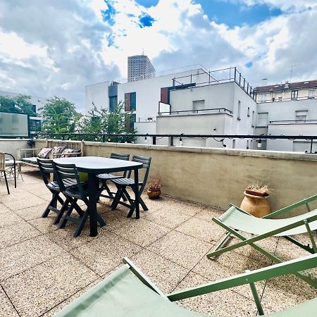 Bel Appartement Avec Terrasse Pantin Exterior foto