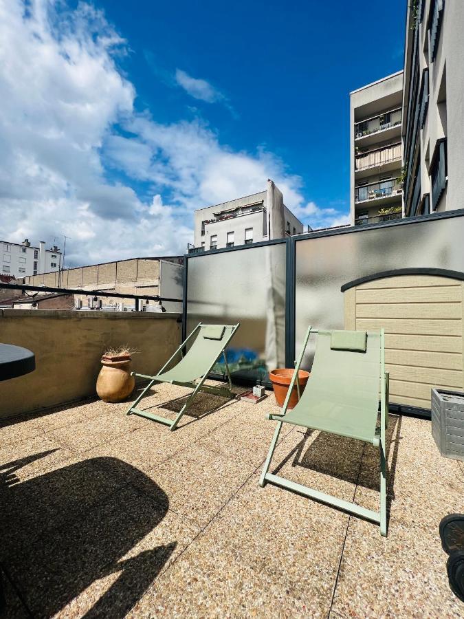 Bel Appartement Avec Terrasse Pantin Exterior foto
