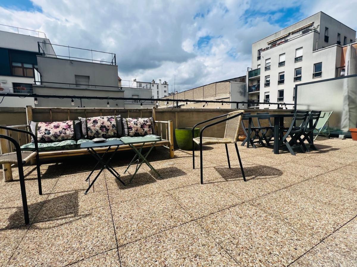 Bel Appartement Avec Terrasse Pantin Exterior foto